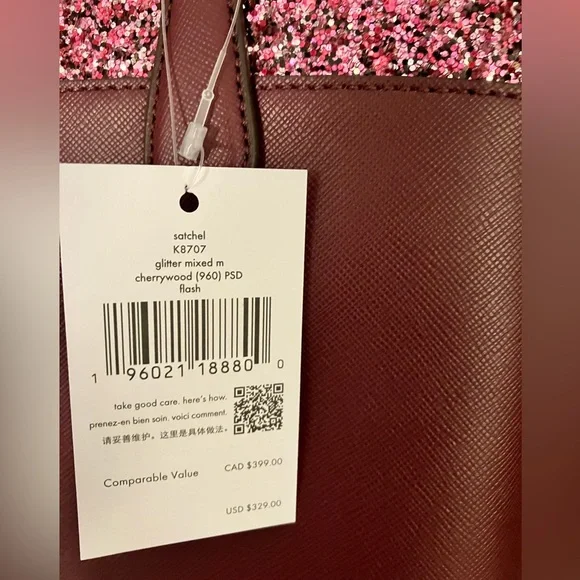Kate Spade Cherrywood Flash Satchel NWT Merlot - Picture 3 of 13